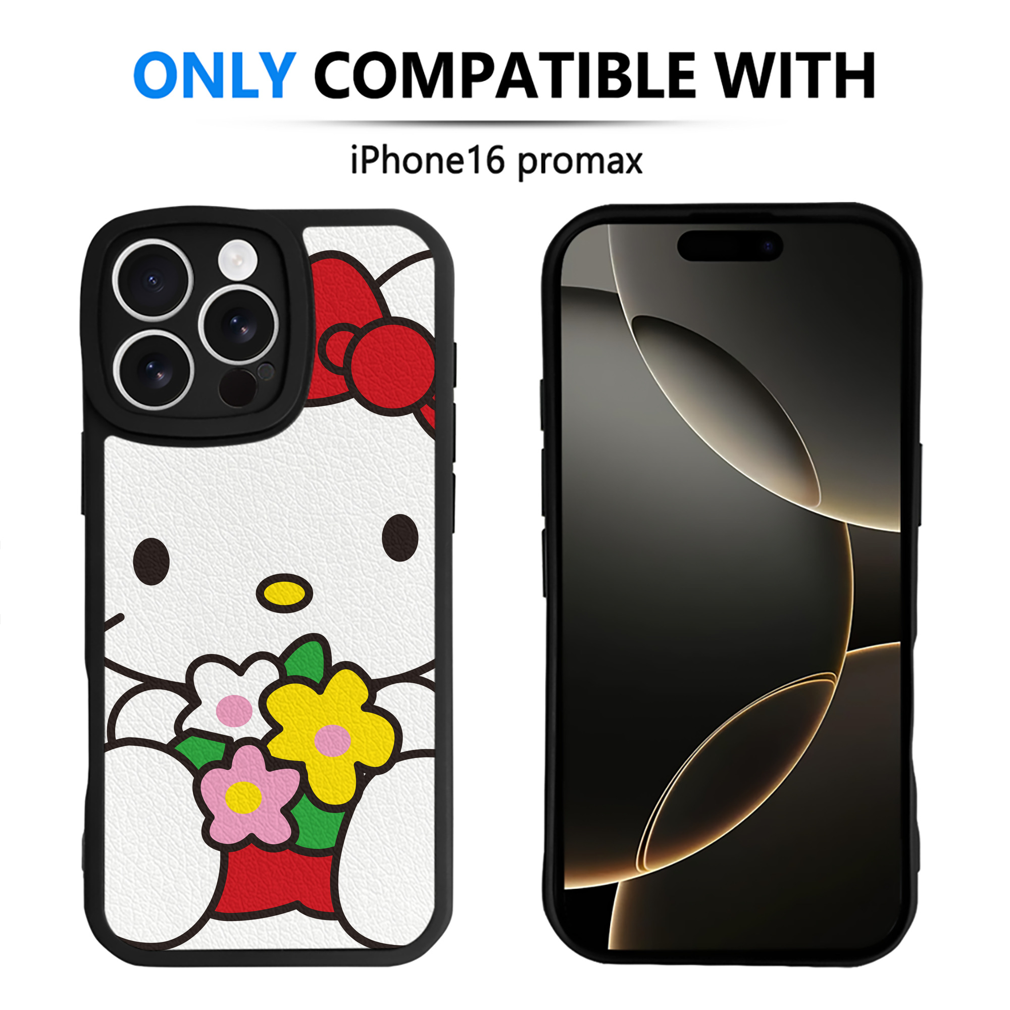 （画像用） Hello Kitty ハローキティ 【iPhone 16シリーズ対応】シリコンスマホケース（レザー調） 材質：シリコン